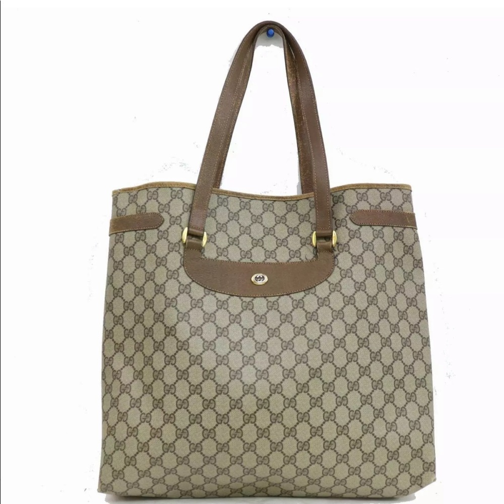 AUTHENTIC - Vintage Gucci PVC GG Supreme Tote